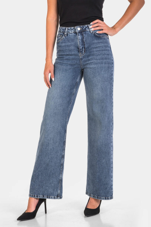  Разкроени дамски дънки 7596-76 Nita