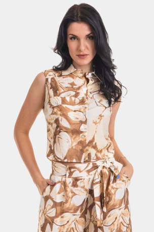 Дамска риза без ръкави 2035R-03 ZANZI