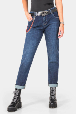 Бойфренд дамски дънки 6334 INDIGO Fashion