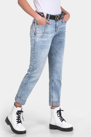 Бойфренд дамски дънки 6412-74 INDIGO Fashion