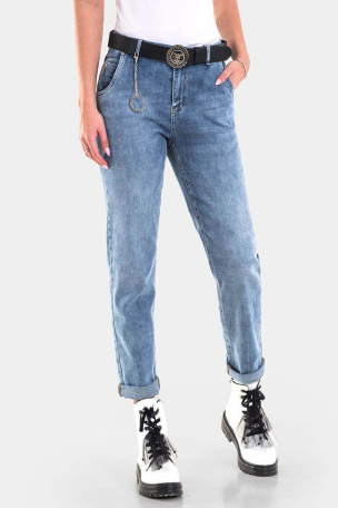 Бойфренд дамски дънки 6295 INDIGO Fashion