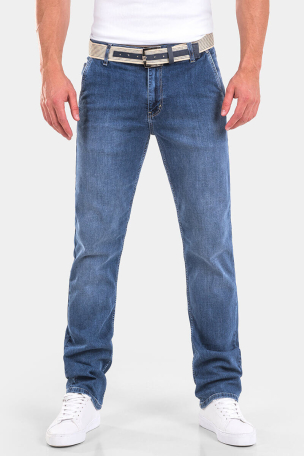 Прави мъжки дънки 6643 INDIGO Fashion A