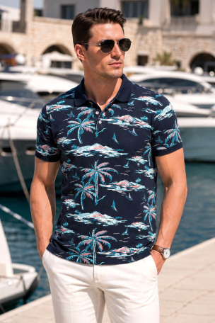  Мъжка блуза 26816-18 INDIGO Fashion