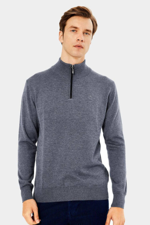 Мъжки пуловер18356-13 INDIGO Fashion