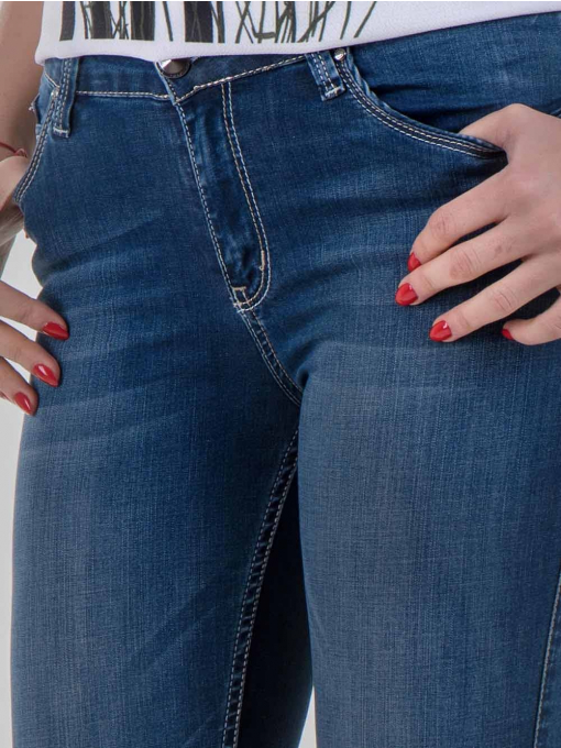 Дамски дънки - слим фит модел в цвят деним  B2621 INDIGO Fashion