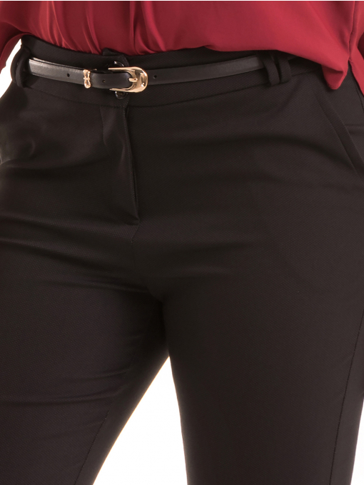 Дамски елегантен панталон F.L.M с колан 527- черен D
