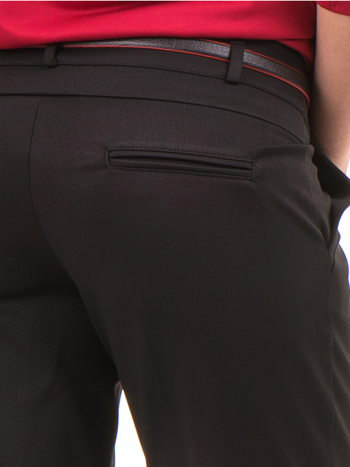 Дамски панталон F.L.M с колан 650 - черен D