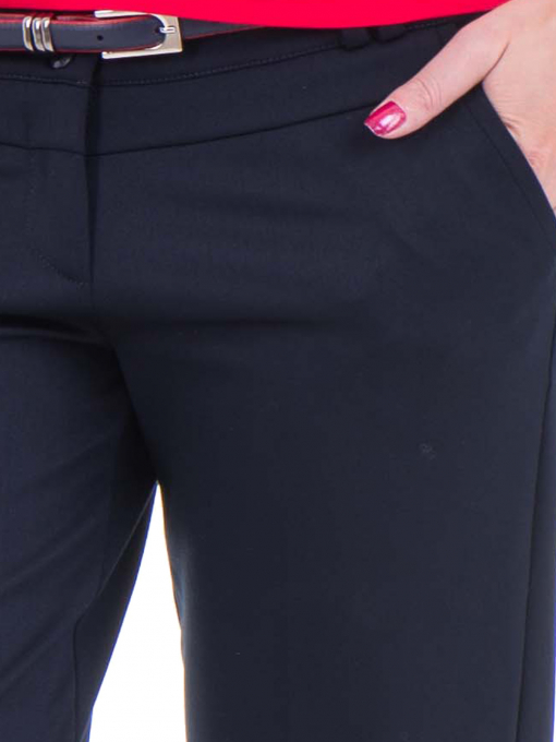 Дамски панталон F.L.M. с колан 900 - тъмно син D
