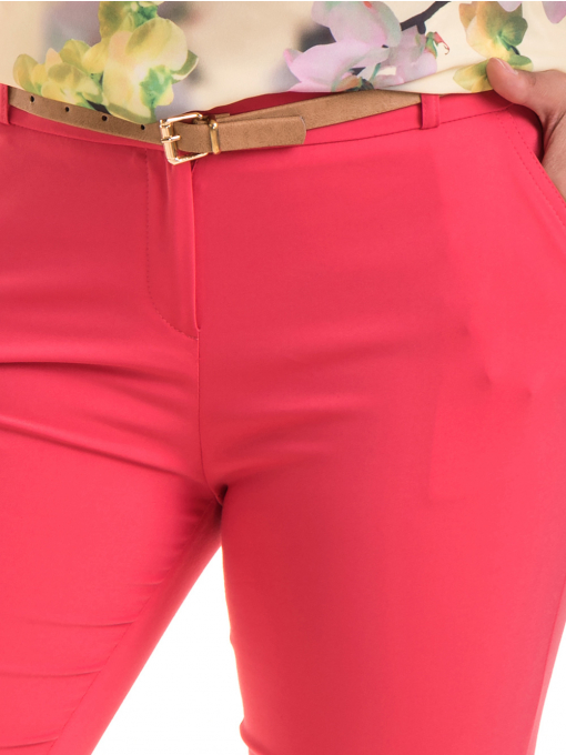 Дамски панталон ZANZI с колан 11107 - тъмно розов D