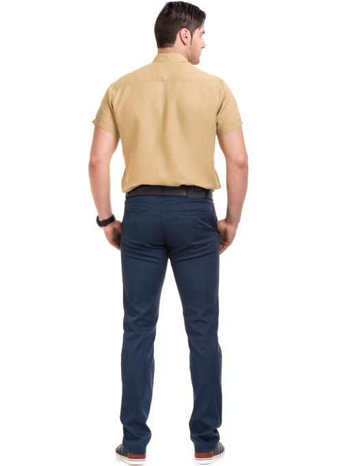 Мъжки спортно-елегантен панталон BRN 7207 - син E