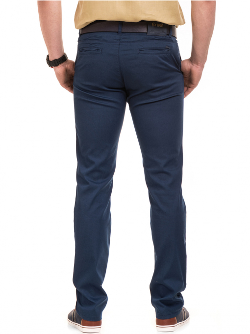 Мъжки спортно-елегантен панталон BRN 7207 - син B