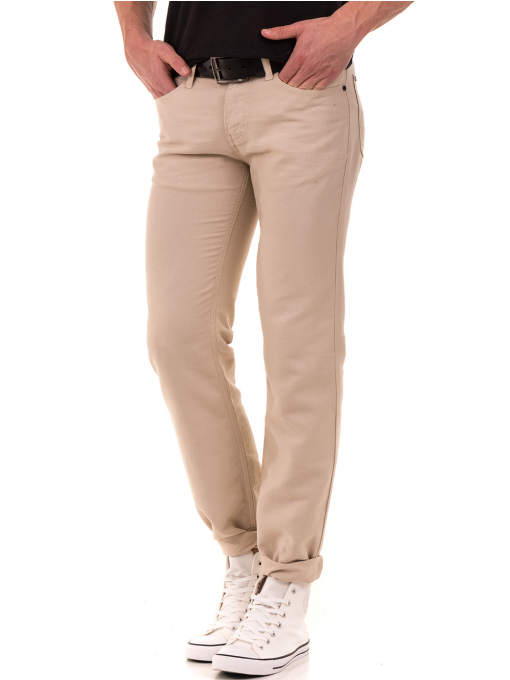 Класически мъжки панталон LACARINO 1022 - светло бежово 