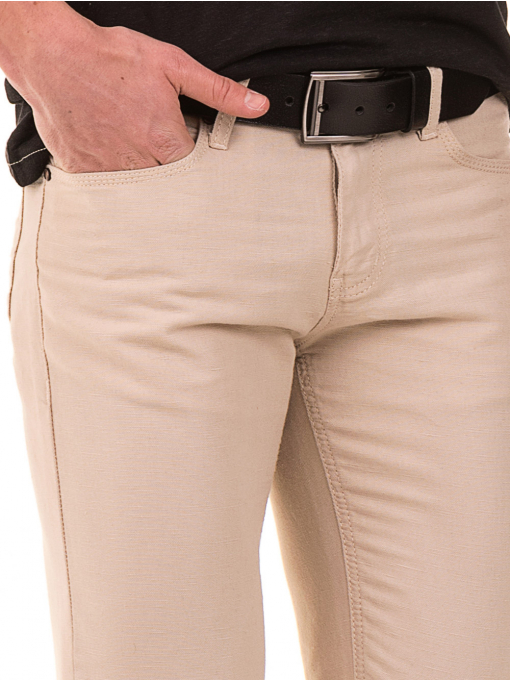 Класически мъжки панталон LACARINO 1022 - светло бежово D