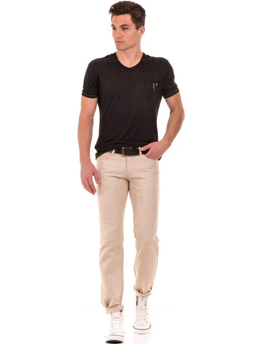 Класически мъжки панталон LACARINO 1022 - светло бежово C