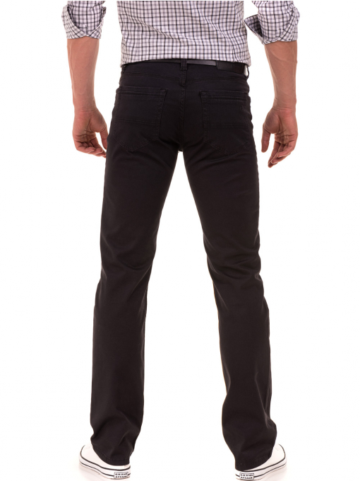 Класически мъжки панталон  LACARINO с колан 3071 - тъмно сив B