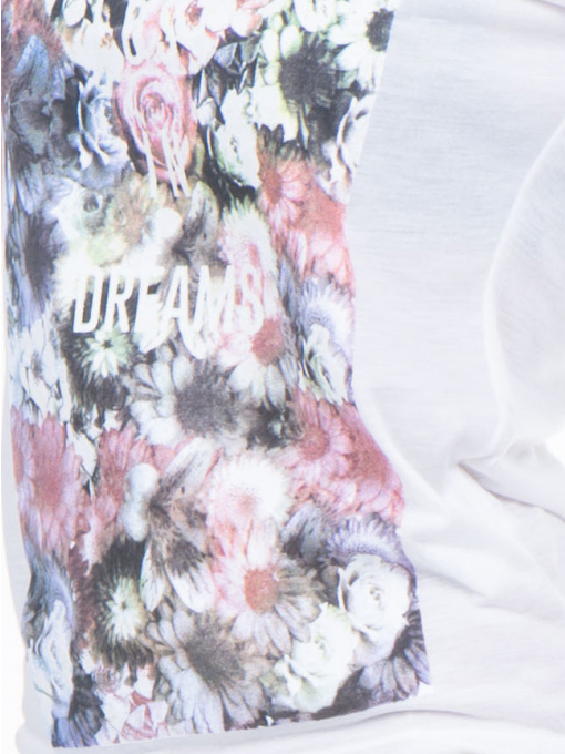 Дамска тениска с флорален десен JOGGY GIRLS 4862 - цвят екрю D