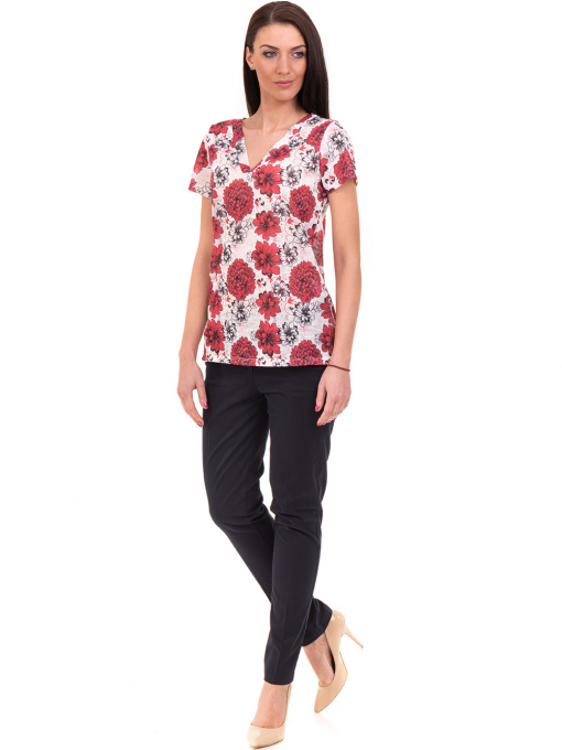 Дамска блуза с флорални мотиви KOTON 13061 - червена C