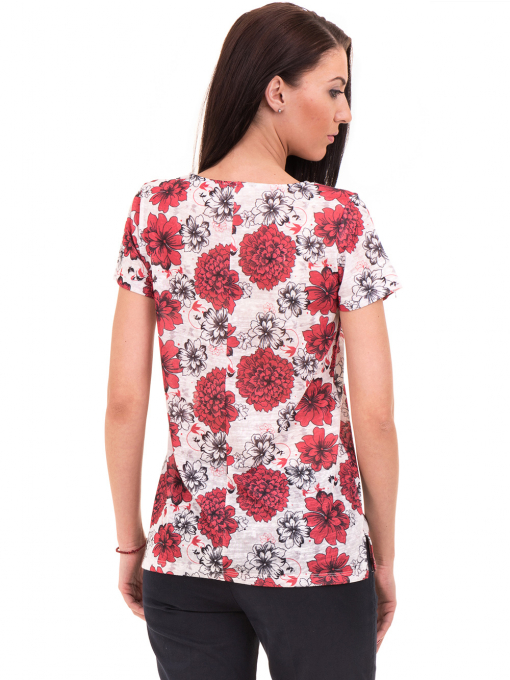 Дамска блуза с флорални мотиви KOTON 13061 - червена B