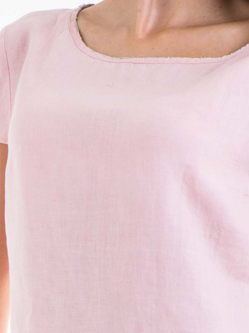 Дамска ленена блуза  XINT 263 - розова D