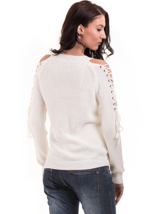 Дамско плетиво AVRILE с голо рамо 90185 - цвят екрю B