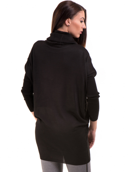 Дамска блуза AVRILE с шал яка 80166 - черна B