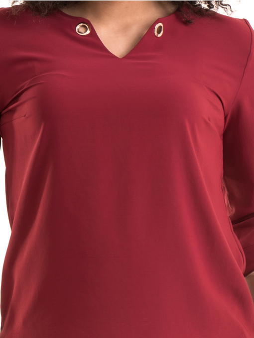 Елегантна дамска блуза JOVENNA с V-образно деколте 22875- цвят бордо D