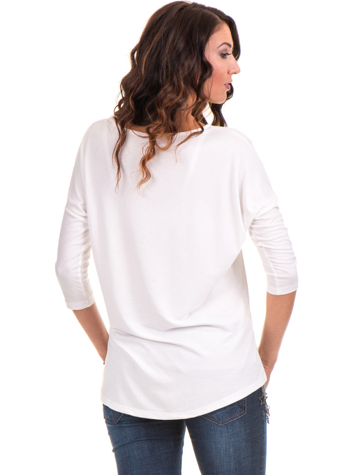 Дамска блуза  свободен модел STAMINA 211 - цвят екрю B