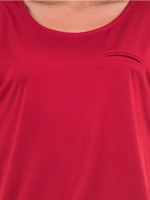 Дамска блуза свободен модел STAMINA 211 - червена D