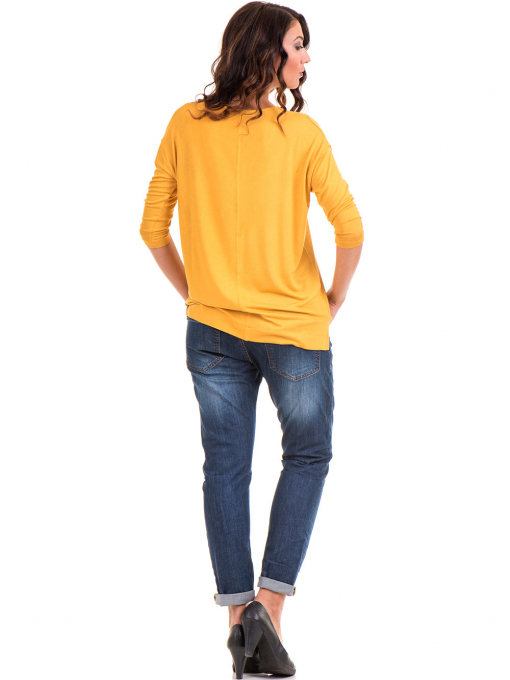 Дамска блуза STAMINA свободен модел 239 - цвят горчица E