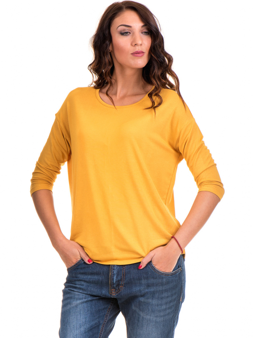 Дамска блуза STAMINA свободен модел 239 - цвят горчица