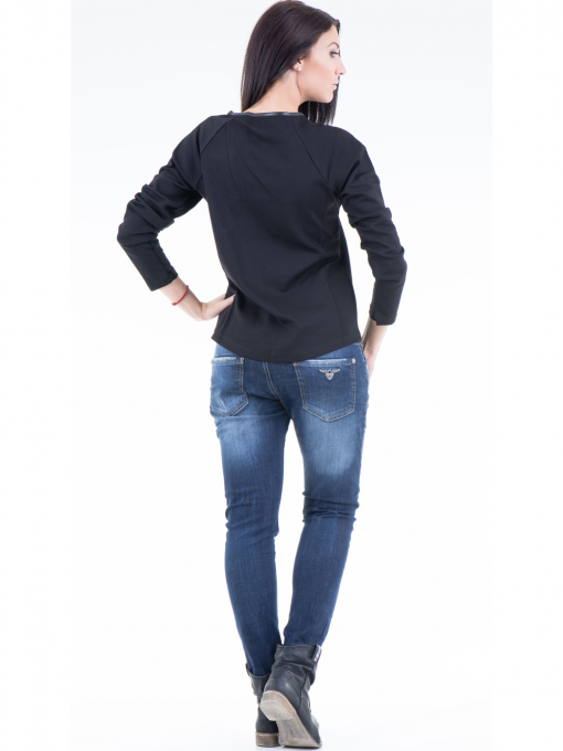 Дамска блуза  с щампа VIGOSS 40574 - черна E
