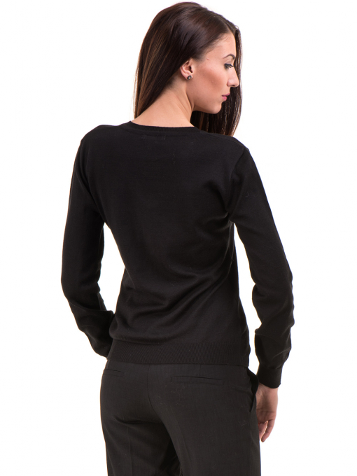 Дамска блуза с V-образно деколте YES PLAY 9769 - черна B