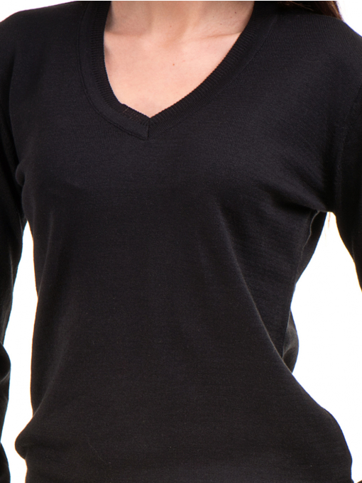 Дамска блуза с V-образно деколте YES PLAY 9769 - черна D
