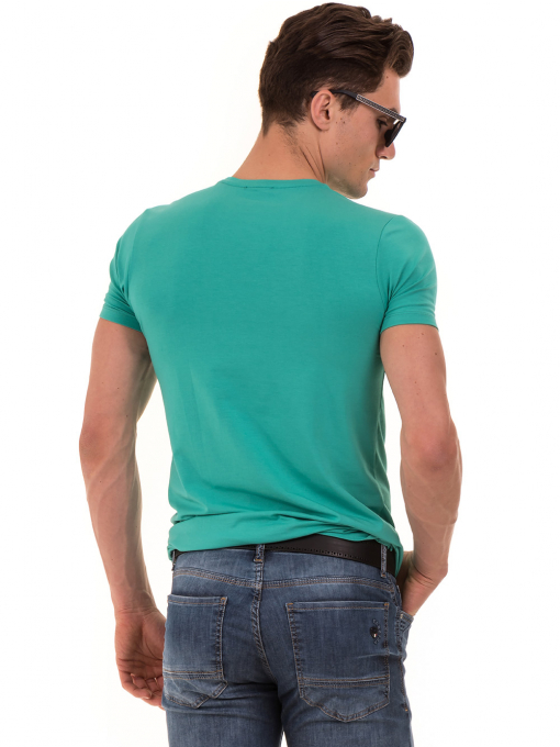 Мъжка тениска с щампа MCL 22614 - зелена B