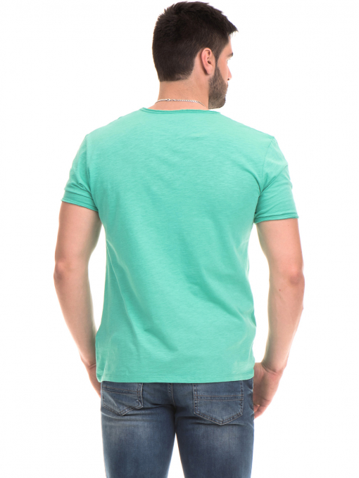 Мъжка памучна тениска с щампа MCL 23837 - зелена B