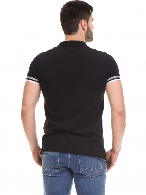 Мъжка блуза с къс ръкав MCL 24532 - черна B