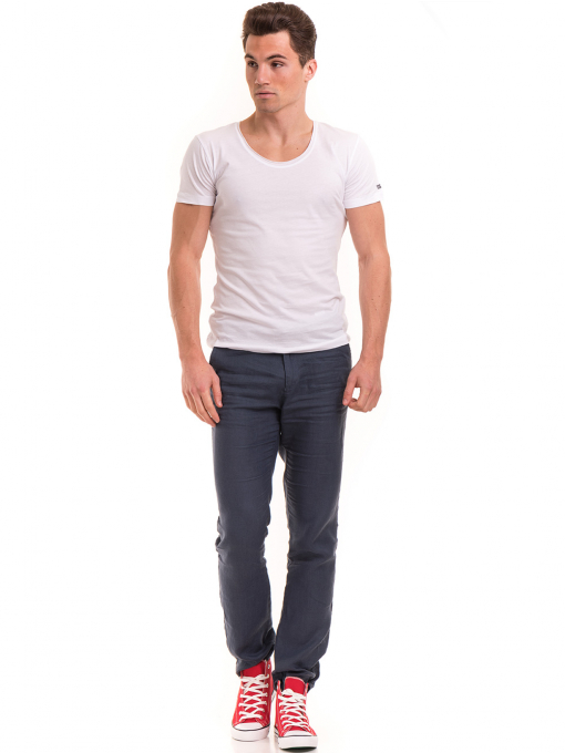 Мъжка вталена тениска VIGOSS 60028 - бяла C