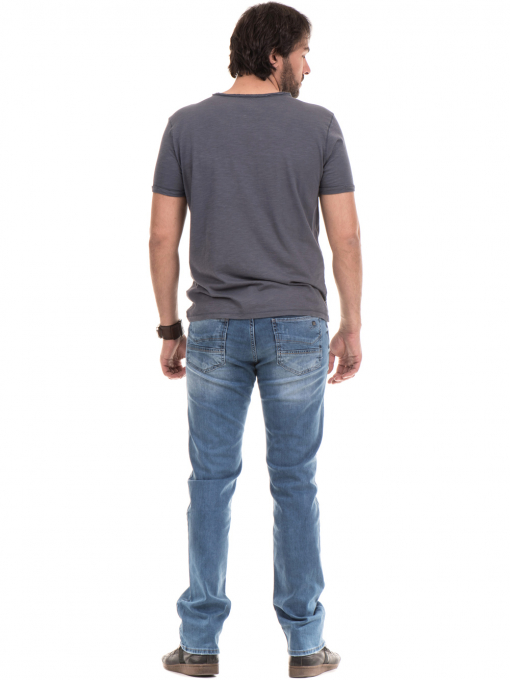 Мъжка памучна тениска с къс ръкав XINT 975 - сива E