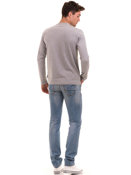 Мъжка спортна блуза ICEBOYS 1033 - светло сива E