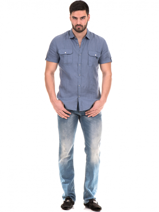 Мъжка риза XINT 375 - синя C