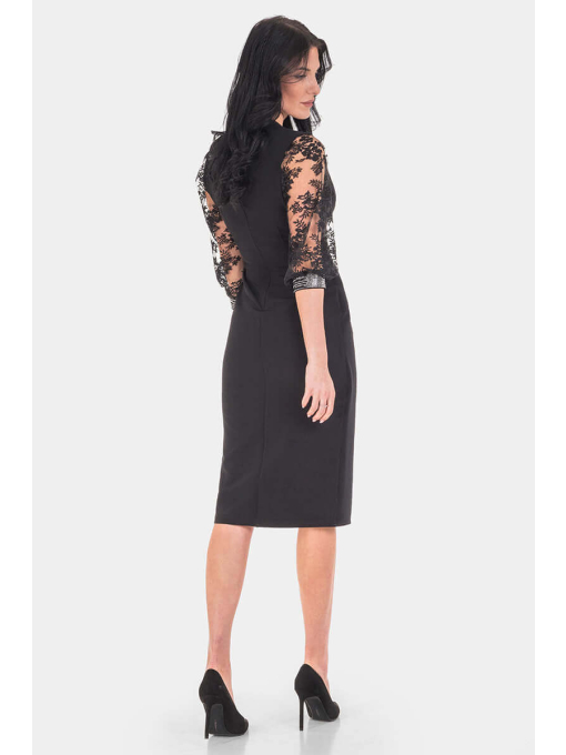 Елегантна черна рокля 2041-09 CRN - 1