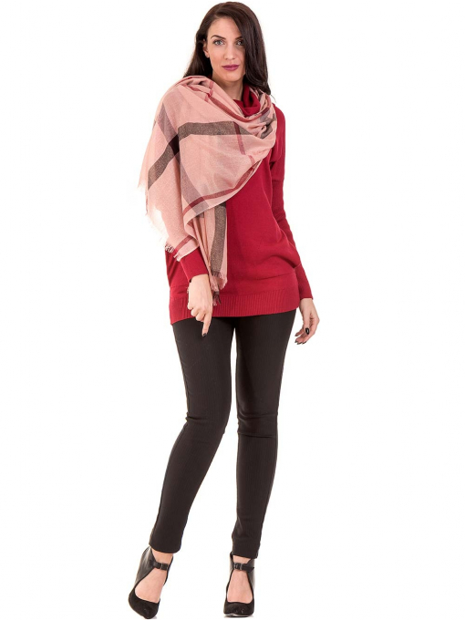 Дамска блуза STAMINA с шал яка - червена | INDIGO Fashion - 5