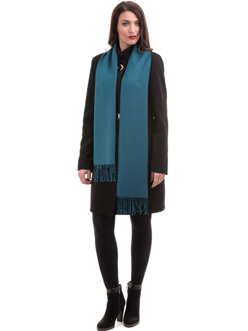 Класическо елегантно дамско палто MODE CLASS 4089 - черно C2