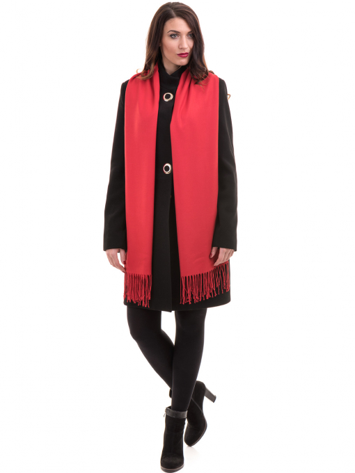 Класическо елегантно дамско палто MODE CLASS 4089 - черно C4