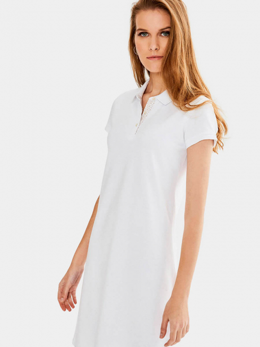 Бяла спортна рокля | INDIGO Fashion - 1