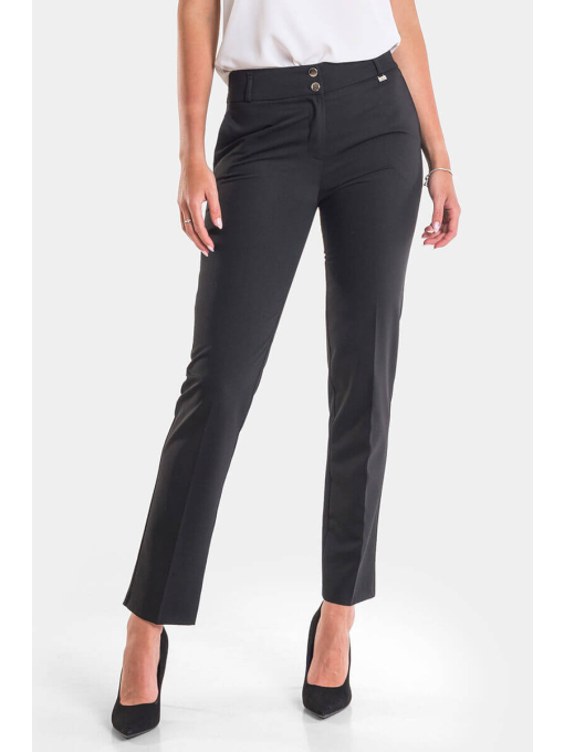 Елегантен черен дамски панталон 9574 | INDIGO Fashion - 