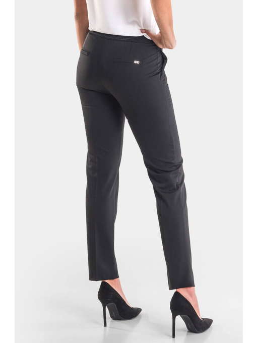 Елегантен черен дамски панталон 9574 | INDIGO Fashion - 1