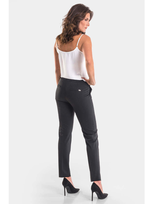 Елегантен черен дамски панталон 9574 | INDIGO Fashion - 3