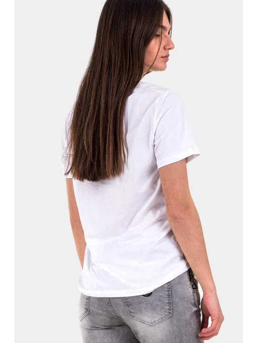 Бяла памучна тениска | INDIGO Fashion - 1