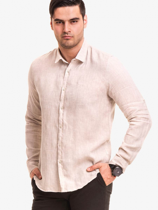 Мъжка ленена риза 478 INDIGO Fashion